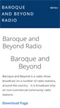 Mobile Screenshot of baroqueandbeyondradio.com